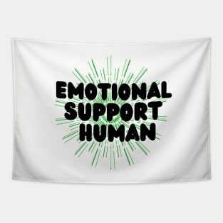 Emotional support human green Tapestry