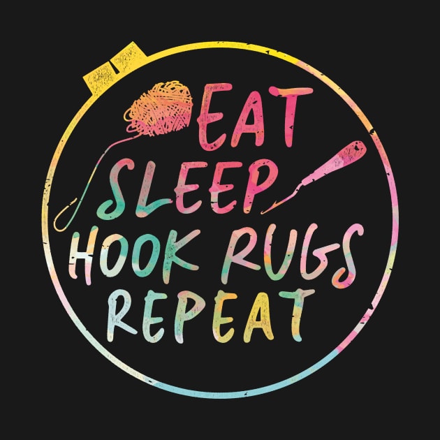 Eat Sleep Hook Rugs Repeat Rug Hooking Gift by Giggias