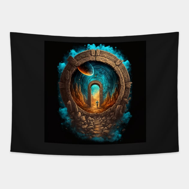 Portal to another dimension Tapestry by Buff Geeks Art