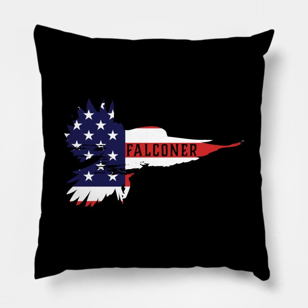 American Falconer Pillow by maxcode