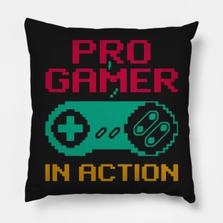 Pro Gamer In Action Pillow