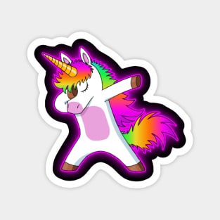 Dabbing Unicorn Dab Cute Rainbow Pony Magnet