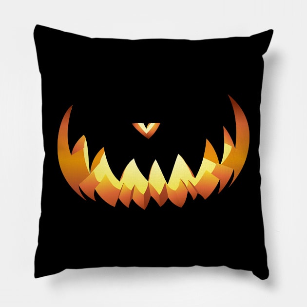 Kürbismund für Halloween 5 Pillow by pASob