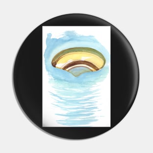 Loose Watercolor Seashell Pin