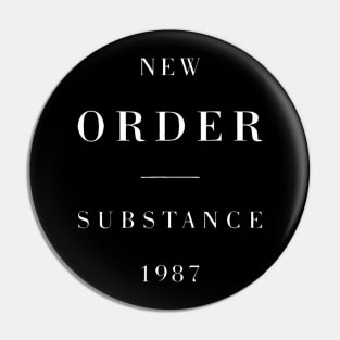 Funny New Order Substance 1987 Pin