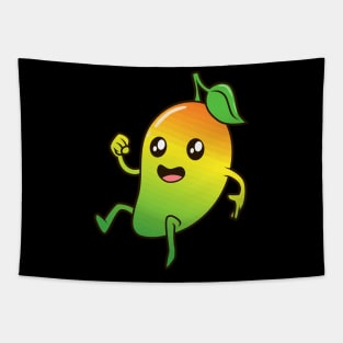 Kawaii Cartoon Mango Tapestry