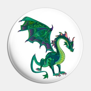 Warlike green dragon Pin