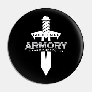 Faire Trade Armory & LARP Supply logo white Pin