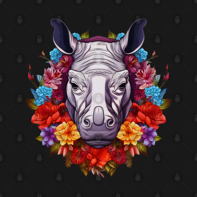 Honorable Javan Rhino and Floral Aesthetic by Davies Creative Works