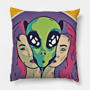 Alien Infiltrator Girl Pillow