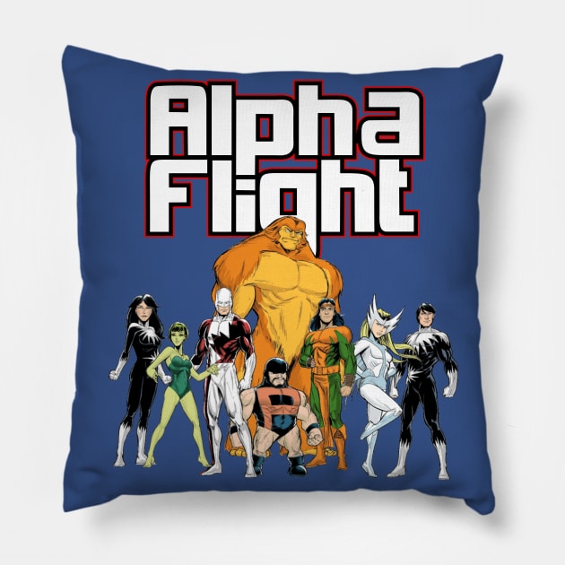 Alpha Flight Team Pillow by Montes
