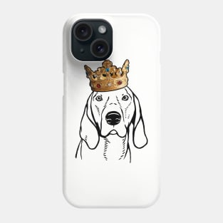 American English Coonhound Dog King Queen Wearing Crown Phone Case