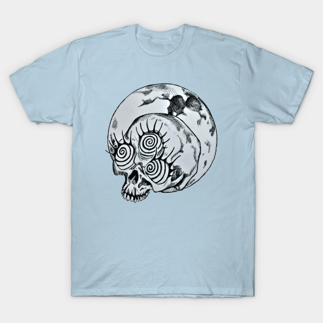 Disover Mesmer-Eyelash Skull with Moon 2 - Skulls - T-Shirt