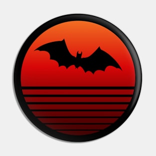 Blood Orange Bat Silhouette Pin