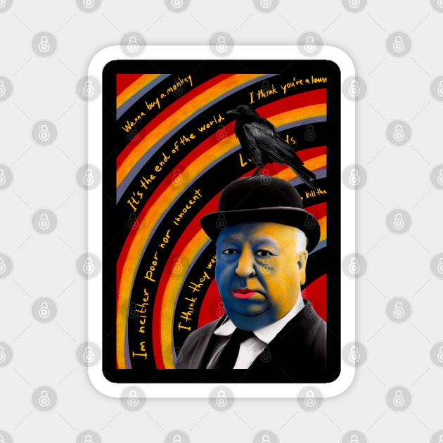 Alfred Hitchcock The Birds Magnet by Zmudart