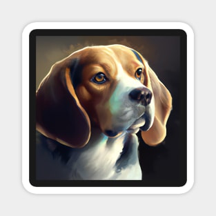 Beagle Dog Art Magnet