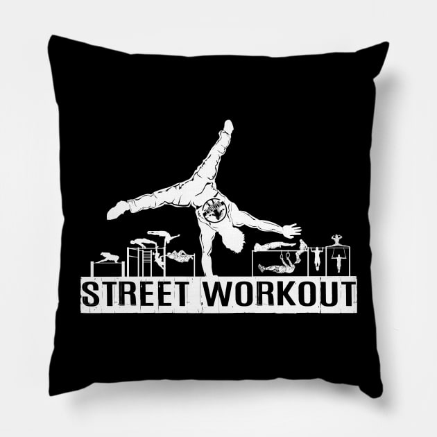 Street Workout - Mix Skills Pillow by Speevector