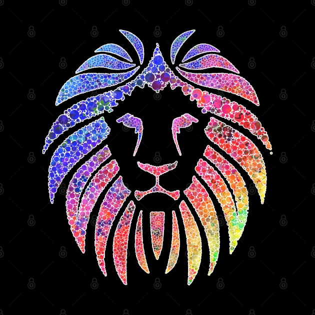 Rainbow Lion Pride Black Small Logo by felixbunny