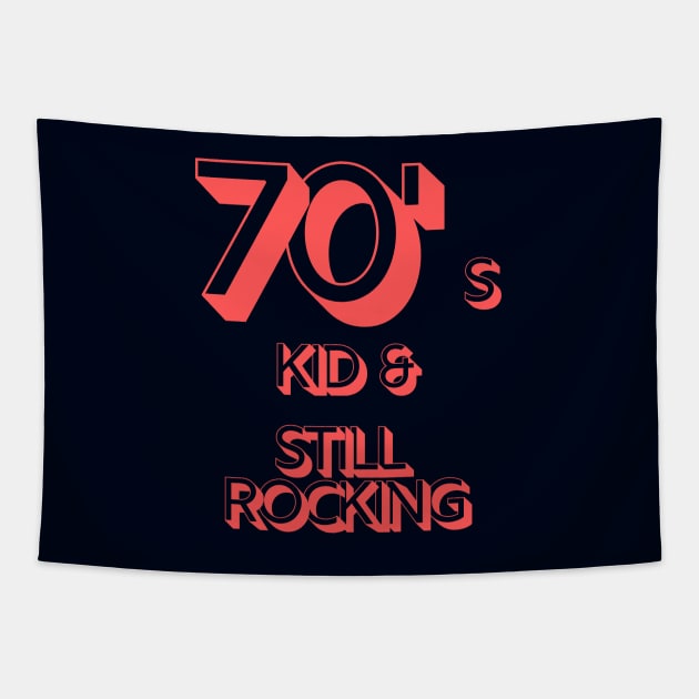 70s Kid and Still Rocking #2 Tapestry by CLPDesignLab