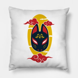 Japanese kitsune mask Pillow