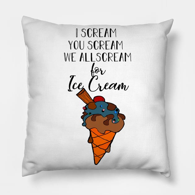 Jolly Good Ice Cream Pillow by oliarossi