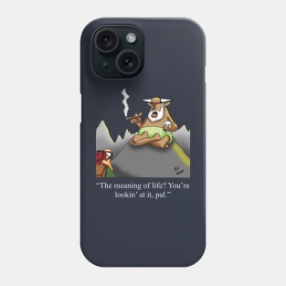 Funny Retirement Meaning of Life Cartoon Sherpa Humor Phone Case