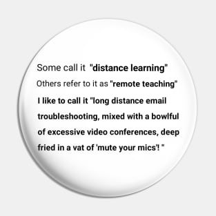 Covid 19 & Distance Teaching Pin