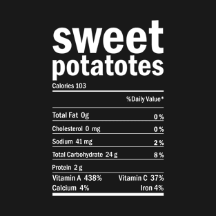 Funny Sweet Potato Nutrition Thanksgiving Costume Gift T-Shirt