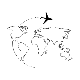 plane around the world T-Shirt