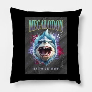 Megalodon ferocious beauty Pillow