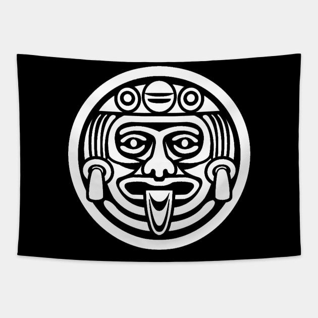 MAYAN MASK 1 Tapestry by GardenOfNightmares