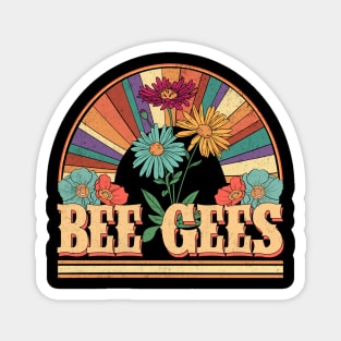 Bee Flowers Name Gees Personalized Gifts Retro Style Magnet