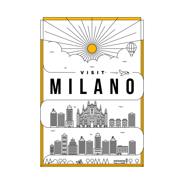 Milano Minimal Lineal Poster by kursatunsal