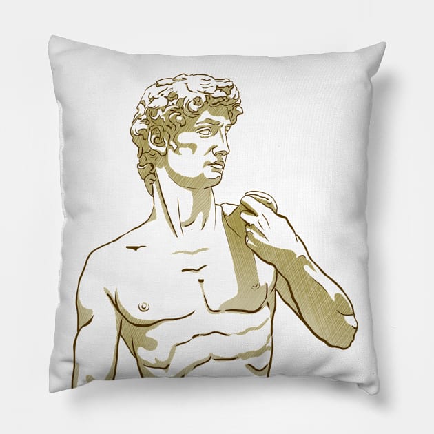 David of Michelangelo Pillow by ArtFork