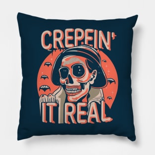 Authentically Spooky Creepin' It Real Pillow