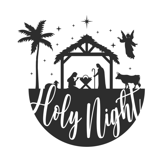 Holy Night, nativity scene, Cristian Christmas by BadrooGraphics Store