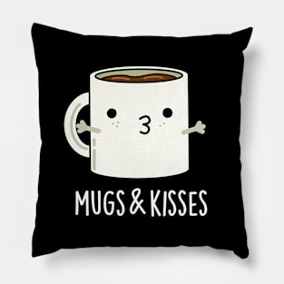 Mugs And Kisses Cute Mug Pun Pillow