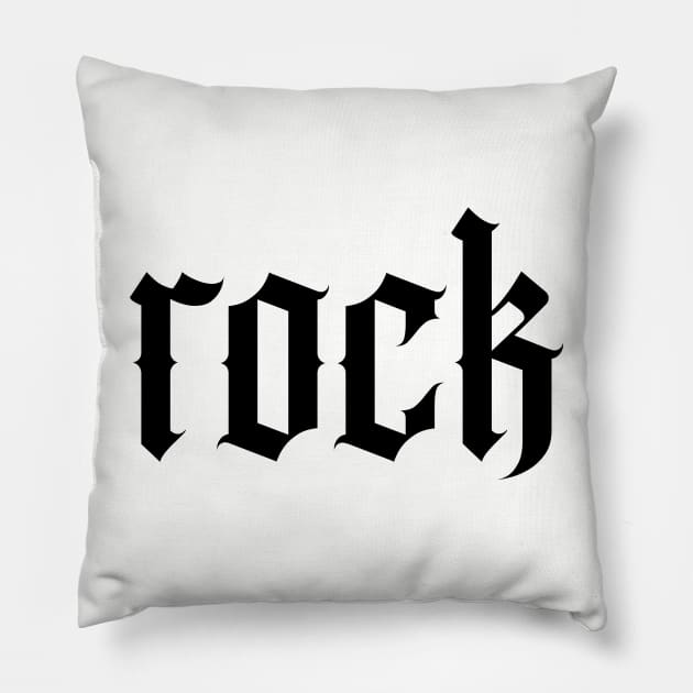 rock logo Pillow by lkn