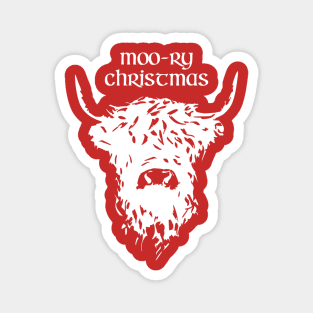 Moo rry Merry Christmas Magnet