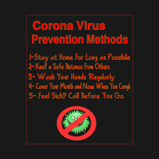 Corona virus prevention methods T-shirt T-Shirt