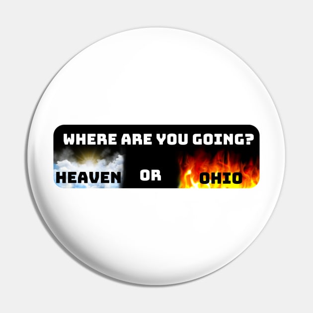 Where Are You Going Heaven Or Ohio Pin by zofry's life