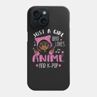 Just a girl who love anime and K-Pop African American Girl Phone Case