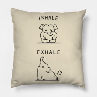 Inhale Exhale Elehant Pillow