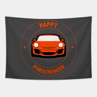 Happy Halloween Porsche 911 Porscheween Tapestry