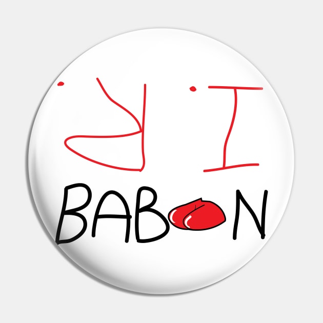 I R Baboon Pin by Cepea