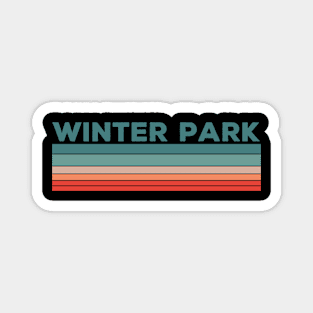 Winter Park Colorado Retro Vintage 70s 80s Design Magnet