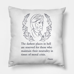 Dante Quote, The Divine Comedy, Inferno, Canto 3 Pillow