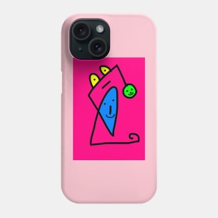 Cartoon Faces | Cute Friendly Faces in Pink Phone Case