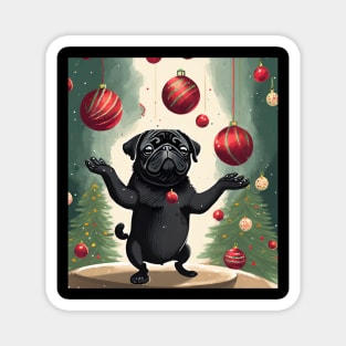 Holiday Pug Magnet