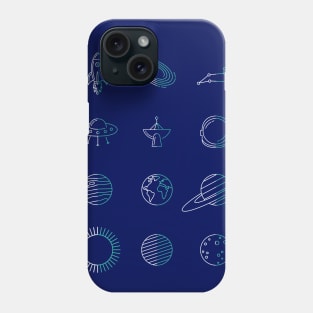 'Our Galaxy' Space Symbols Icons Phone Case